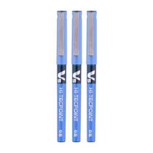 Pilot V5 Liquid Ink Roller Ball Pen -Blue(Pack of 12)