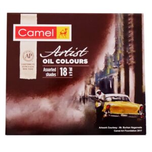 Camel Artist Oil Colours 18 Shades 9ml Each, Multicolor,